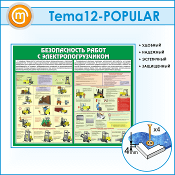 Стенд «Безопасность работ с электропогрузчиком» (TM-12)